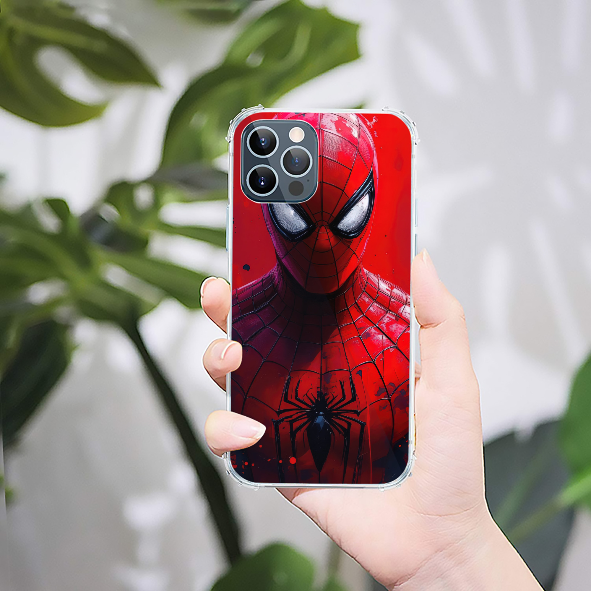 （画像用） Spider Man スパイダーマン 【iPhone 12シリーズ対応】透明スマホケース（クリアソフトケース）